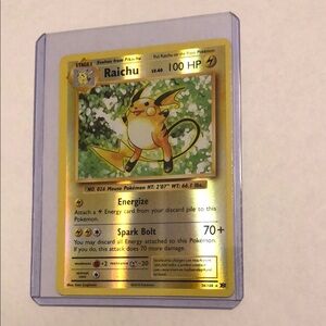 (Rare) 1st Edition 2016 Holographic Raichu Pokémon Card #36/108
